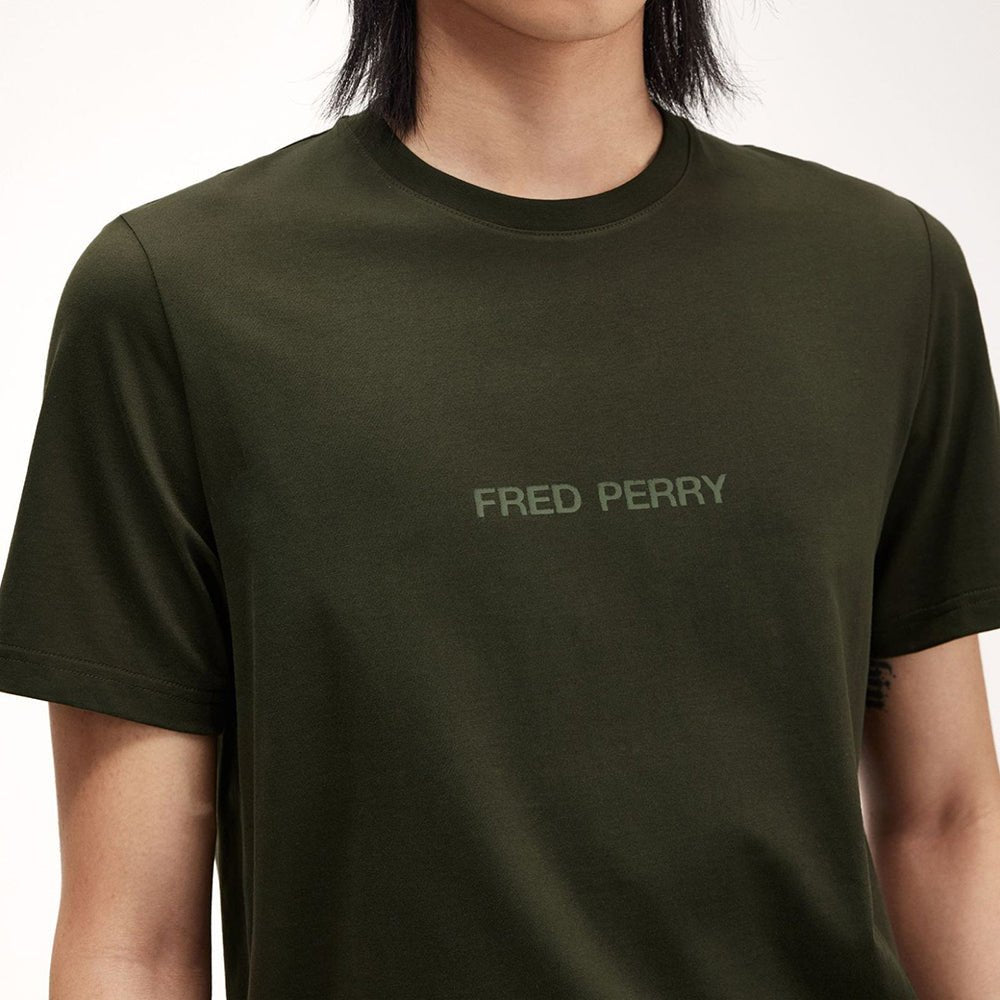 חולצת טישירט קצרה פרד פרי Double Branded Graphic גברים