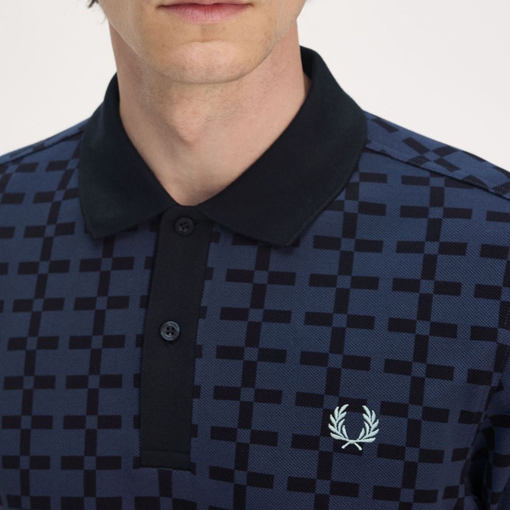 חולצת פולו פרד פרי Jacquard Print גברים
