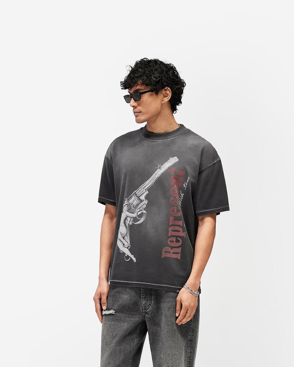 חולצת טישירט קצרה רפרזנט Loaded With Love גברים