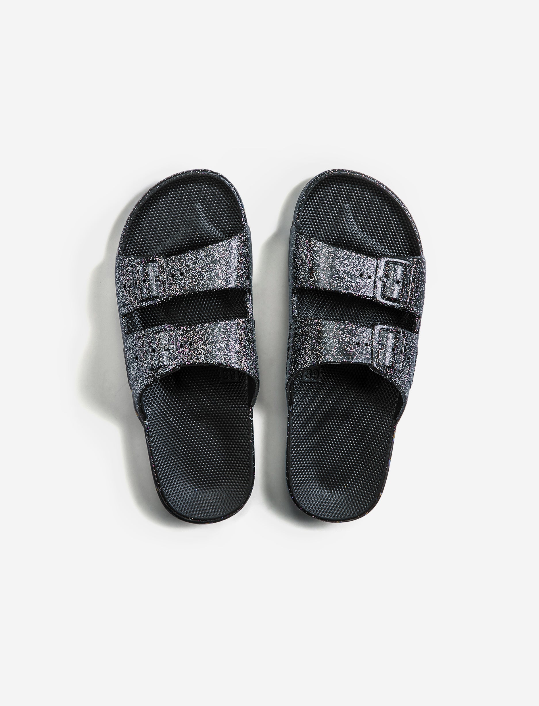 Freedom Moses Angie - כפכפים לנשים מוזס בצבע שחור נצנצים