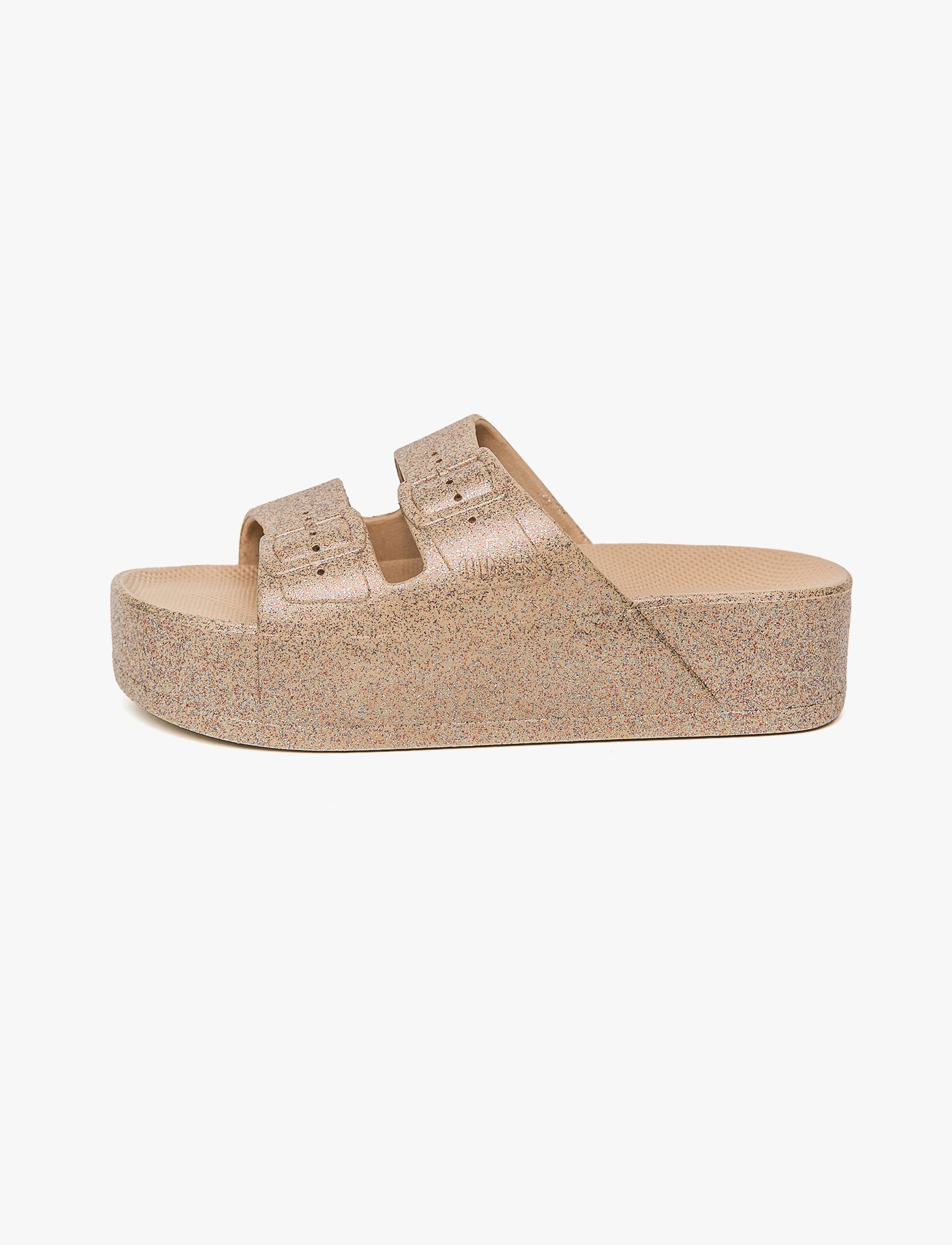 Freedom Moses High - כפכפי פלטפורמה לנשים מוזס בצבע חול