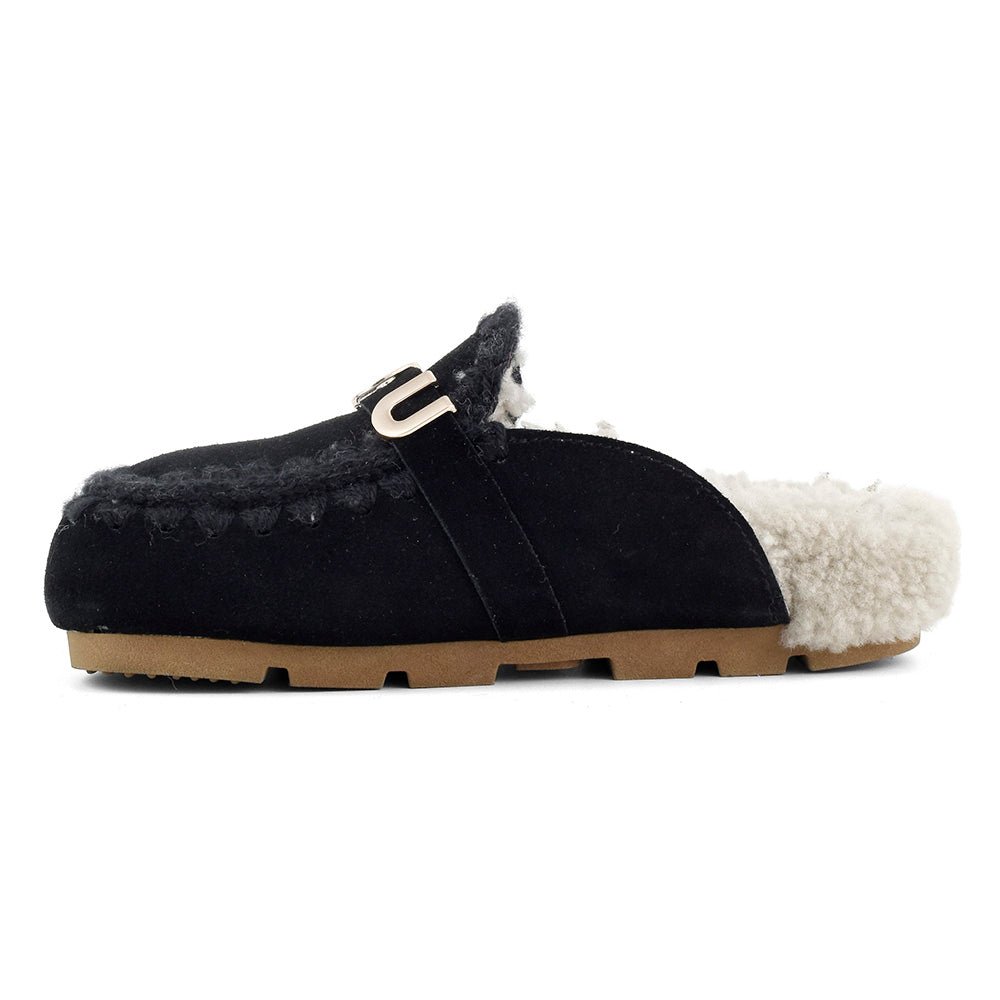 כפכפי Mou Winter Bio Slide - Logo נשים - mou-FW431000A-BKBK-36