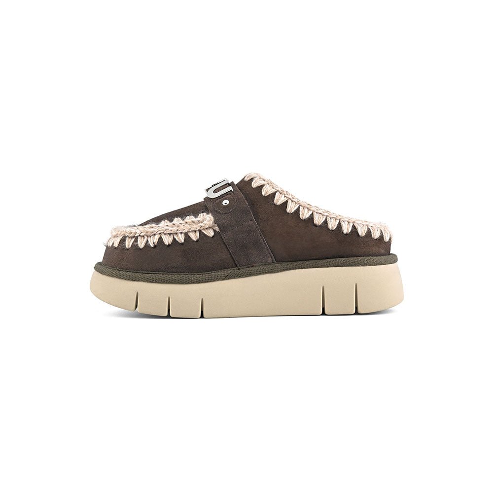 כפכפי Mou Bounce Clog Metal Logo נשים - mou-FW531001A-MOCHA-36