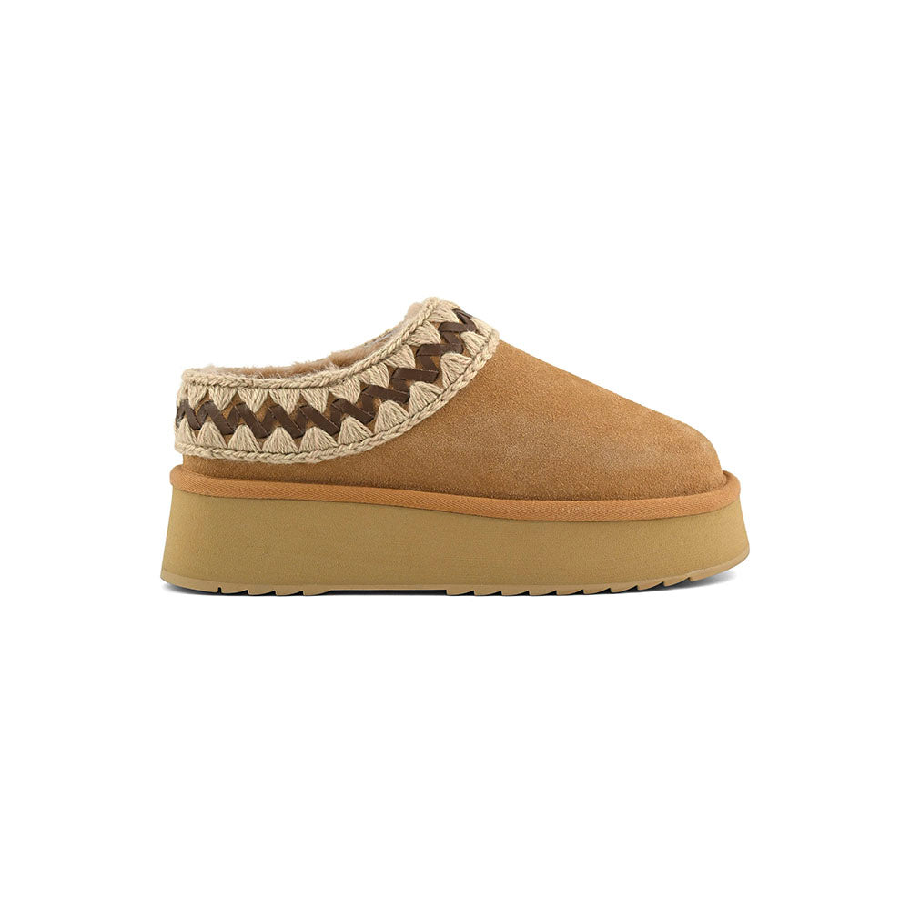 כפכפי Mou Platform Clog Suede Leather St נשים