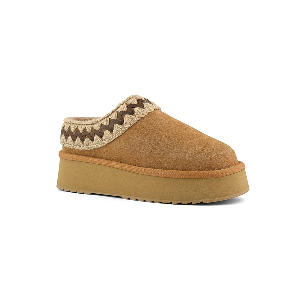 כפכפי Mou Platform Clog Suede Leather St נשים