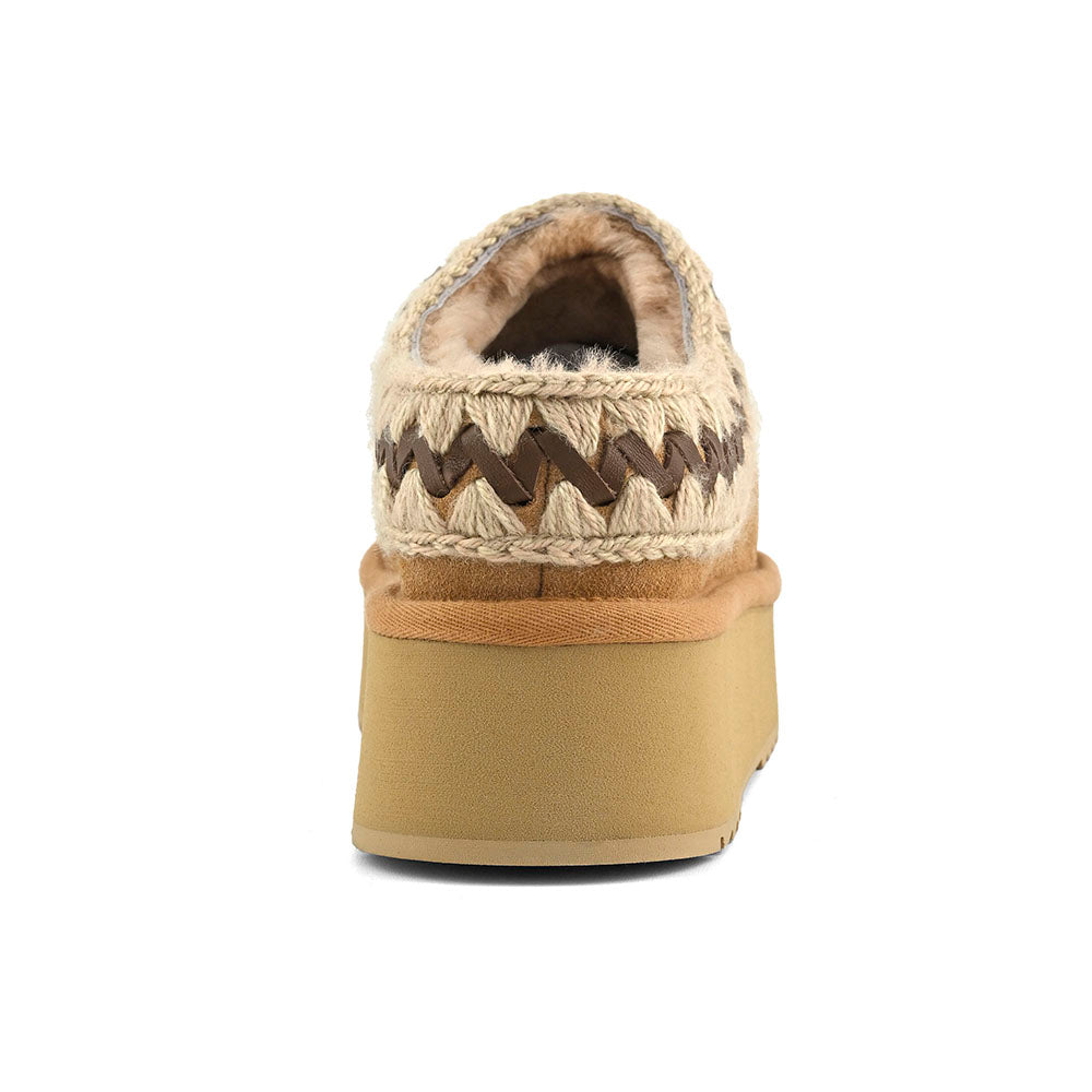 כפכפי Mou Platform Clog Suede Leather St נשים