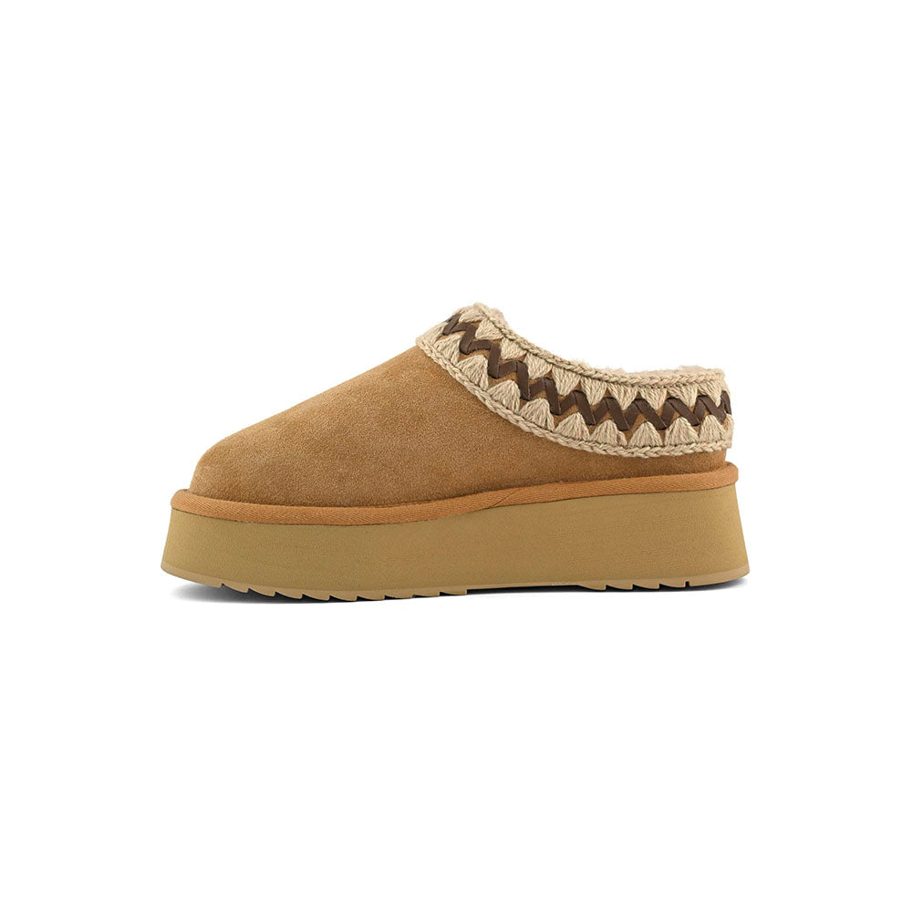 כפכפי Mou Platform Clog Suede Leather St נשים