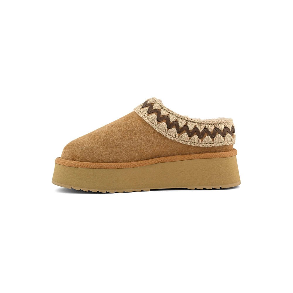 כפכפי Mou Platform Clog Suede Leather St נשים - mou-FW681009A-SAV-36