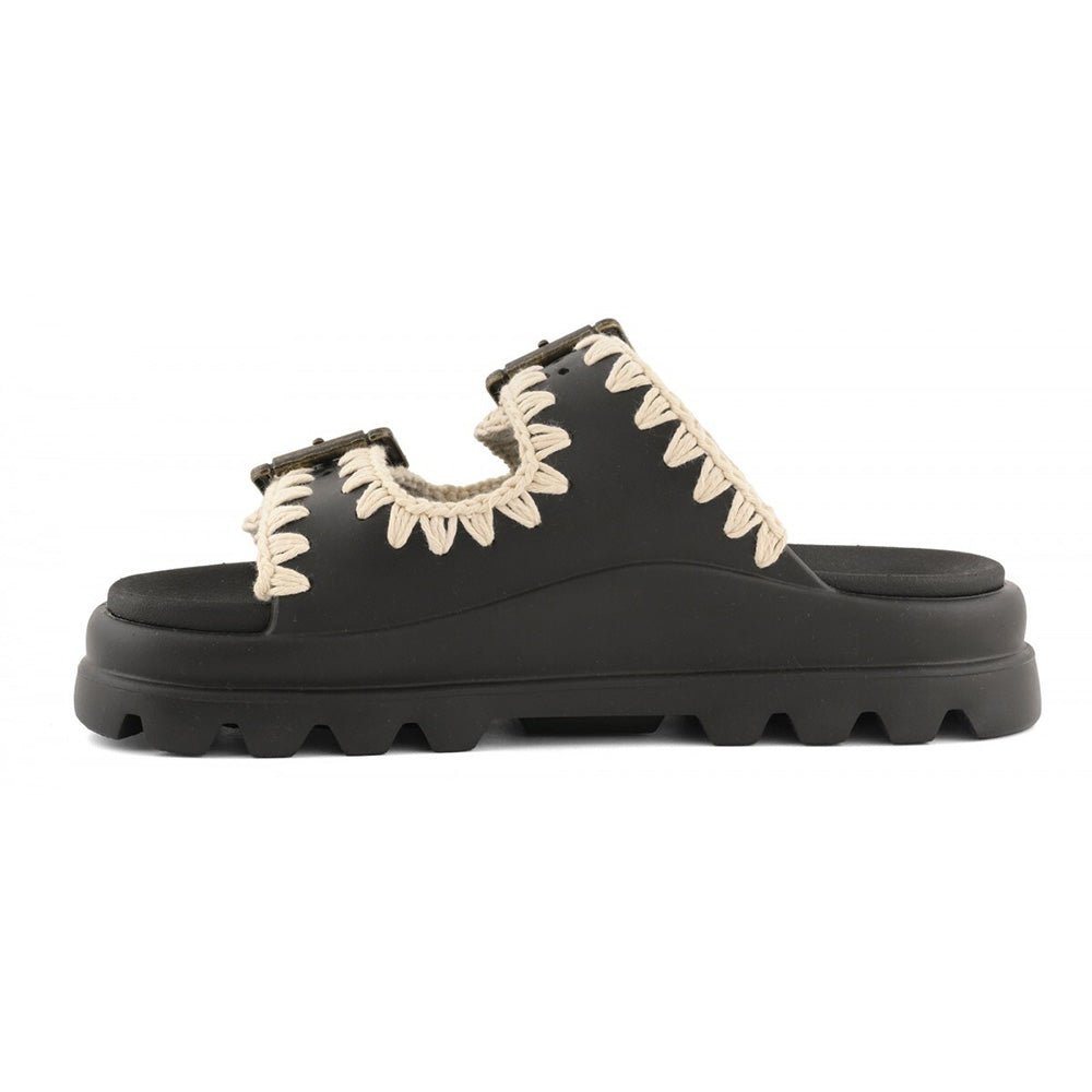 כפכפי Mou Eva One-Piece Slide Two-Buckle נשים