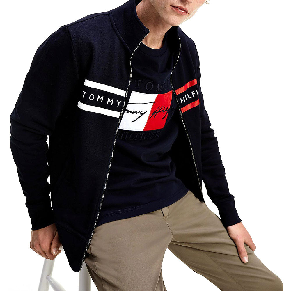 ג'קט טומי הילפיגר Logo Embroidery Zip גברים
