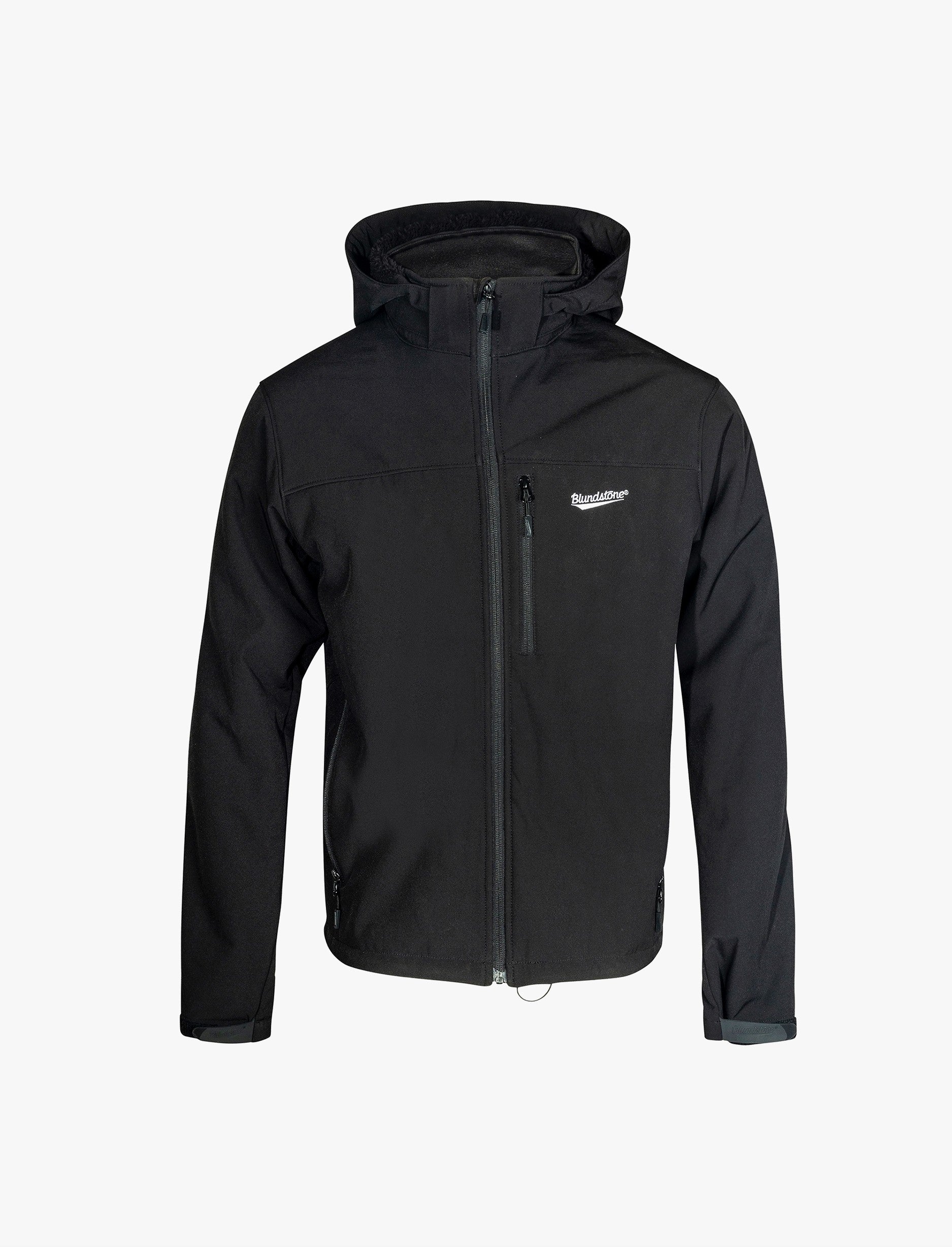 Blundstone Bjorn - מעיל סופטשל פרווה בלנסטון עם כובע לגברים בצבע שחור