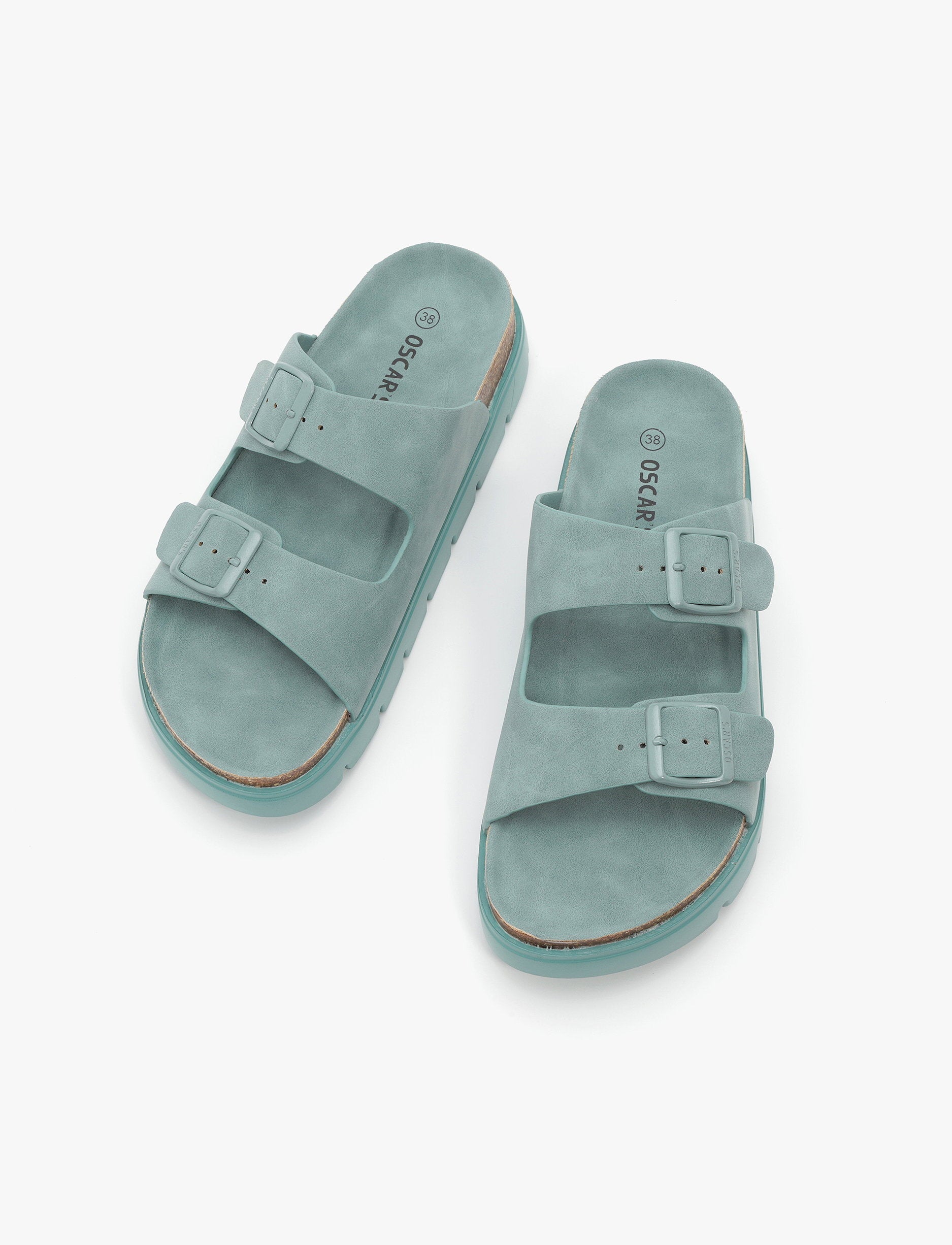 Oscars - כפכפי פלטפורמה אוסקרס דגם מקס לנשים בצבע מנטה