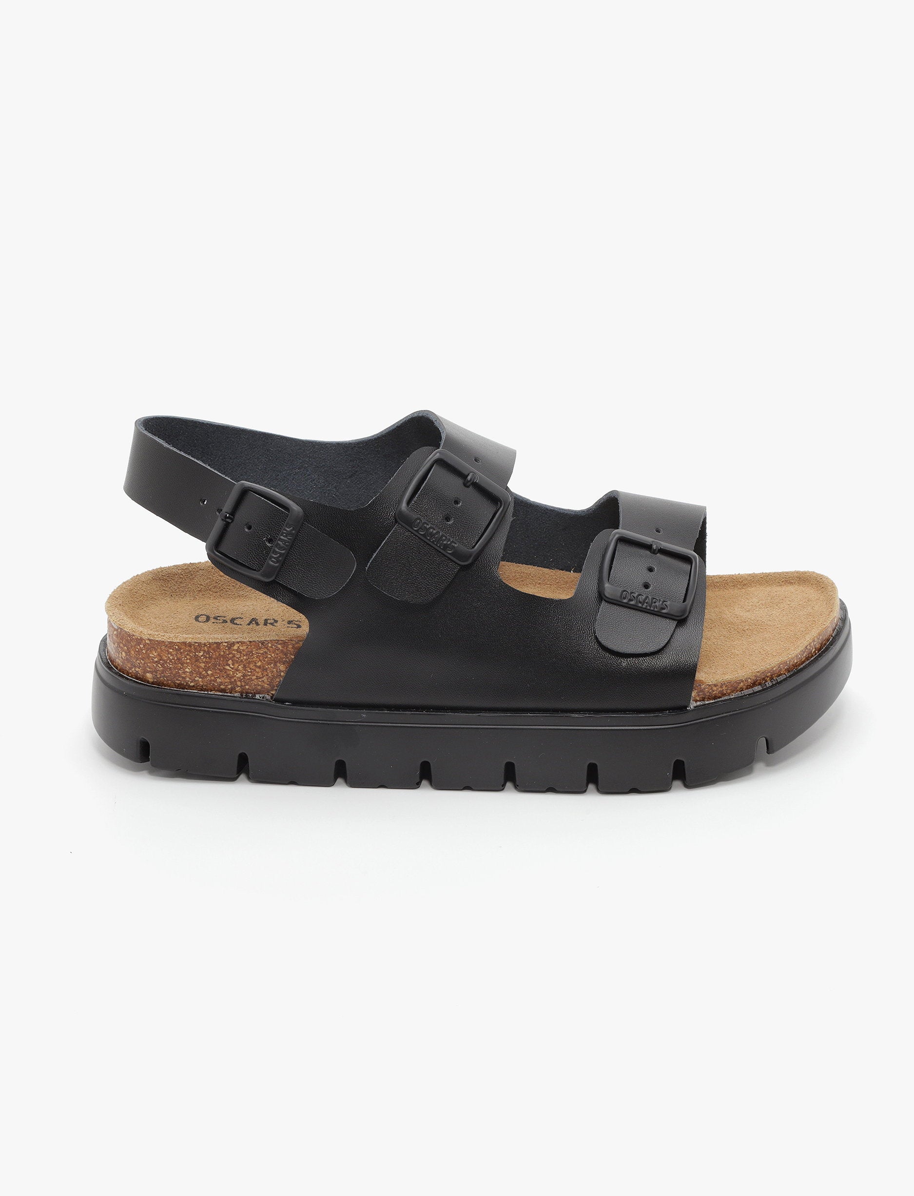 Oscars - סנדלי פלטפורמה אוסקרס דגם ורד לנשים בצבע שחור