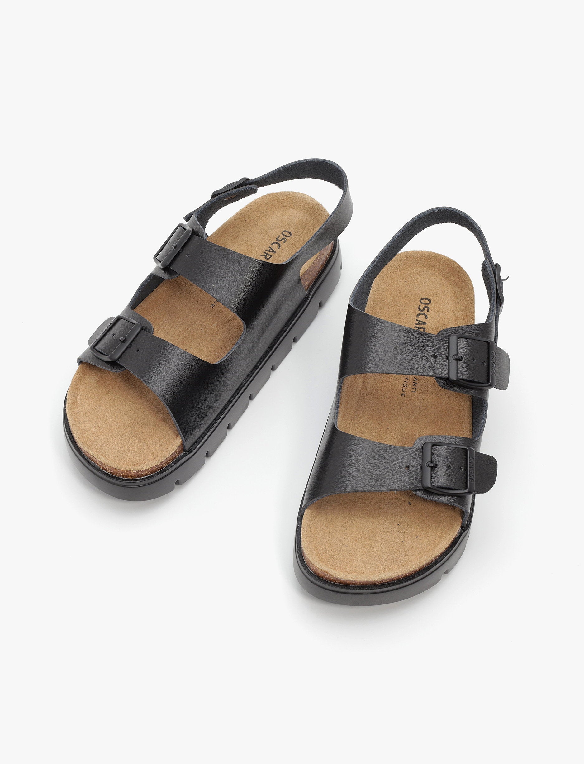 Oscars - סנדלי פלטפורמה אוסקרס דגם ורד לנשים בצבע שחור