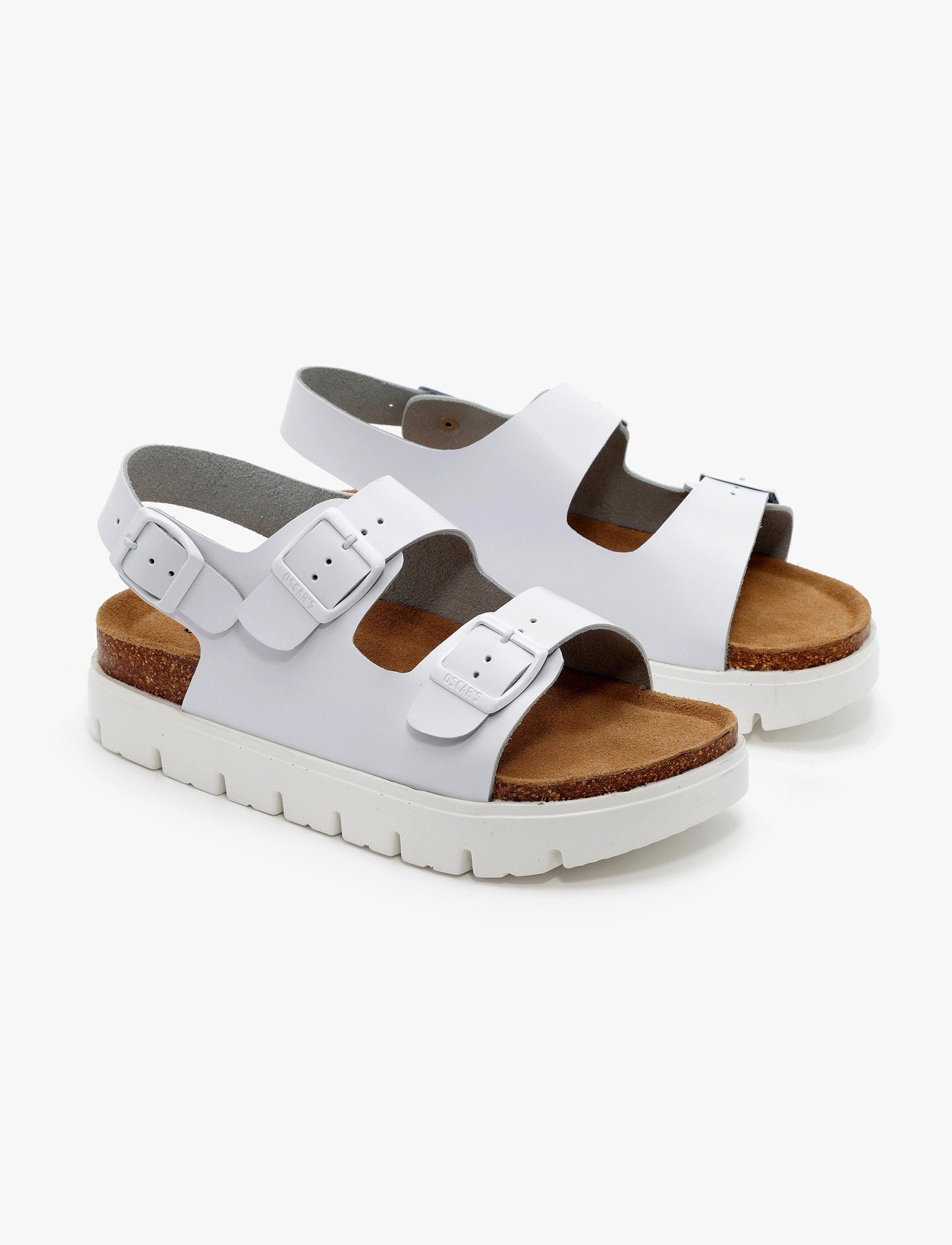 Oscars - סנדלי פלטפורמה אוסקרס דגם ורד לנשים בצבע לבן