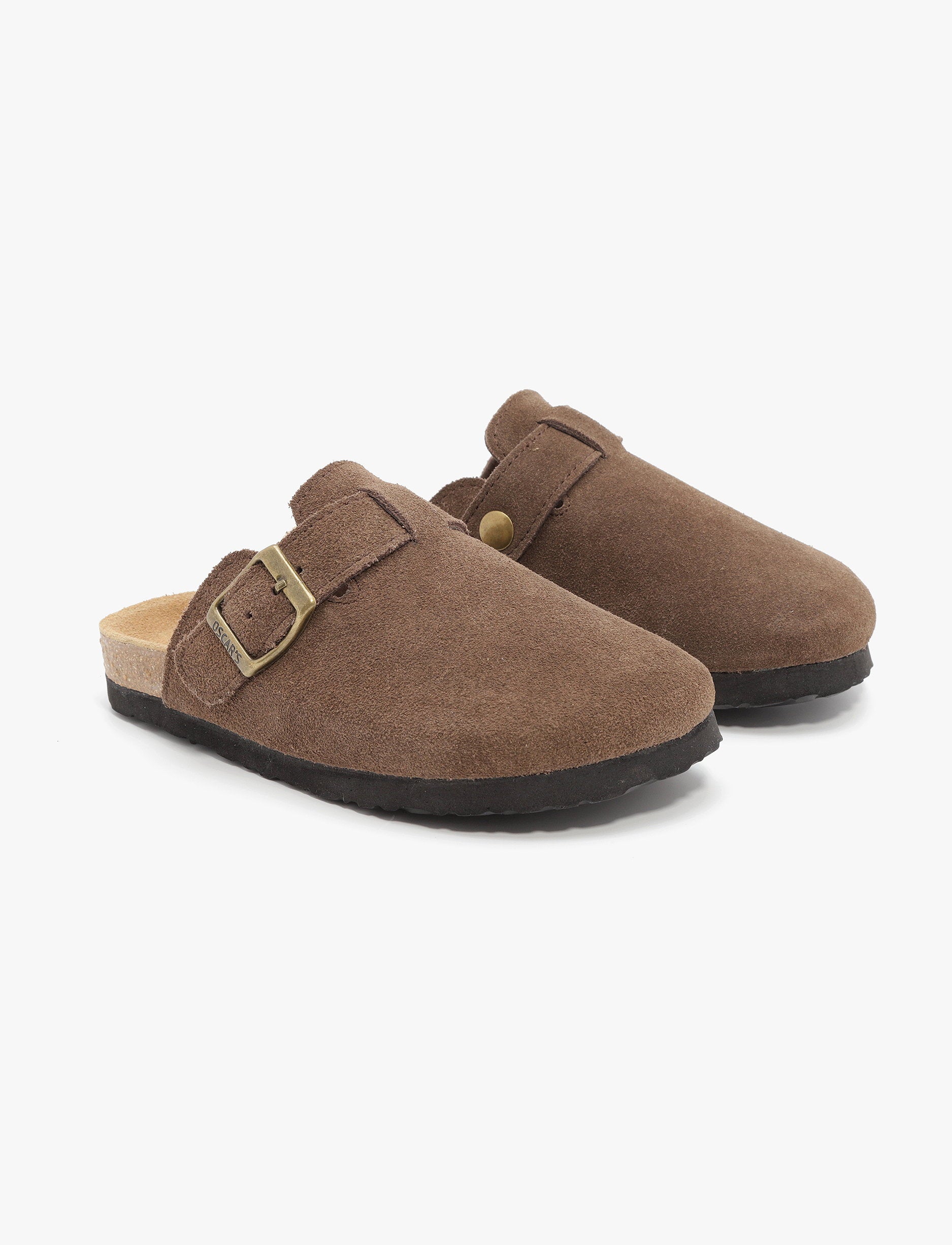 Oscars - כפכפי זמש לני אוסקרס לילדים בצבע חום/שחור