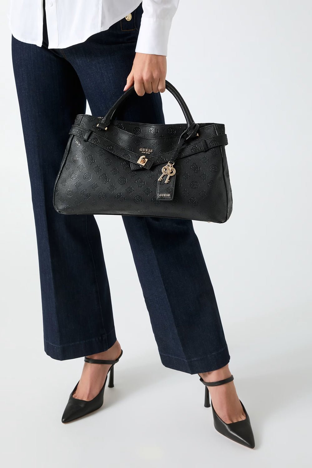 תיק Guess Ella Logo Lrg Gfriend Satchel נשים