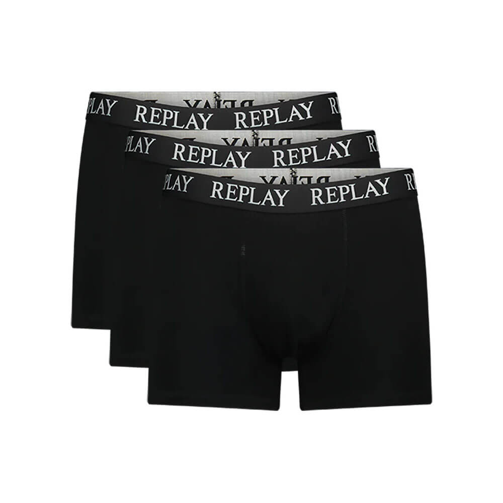 שלישיית בוקסרים ריפליי Embroidered Logo גברים
