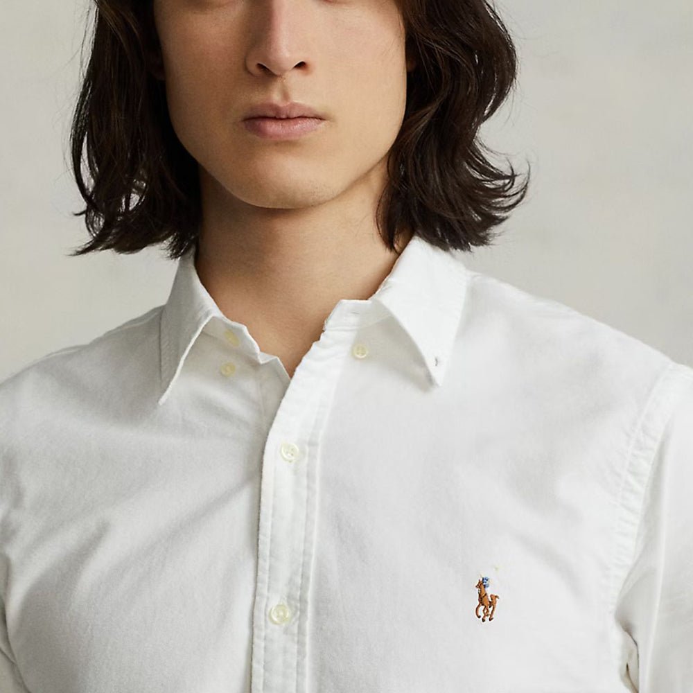 חולצה מכופתרת פולו ראלף לורן עם לוגו המותג גברים