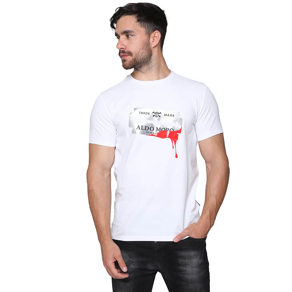 חולצת טישרט אלדו מורו קצרה הדפס להב גברים