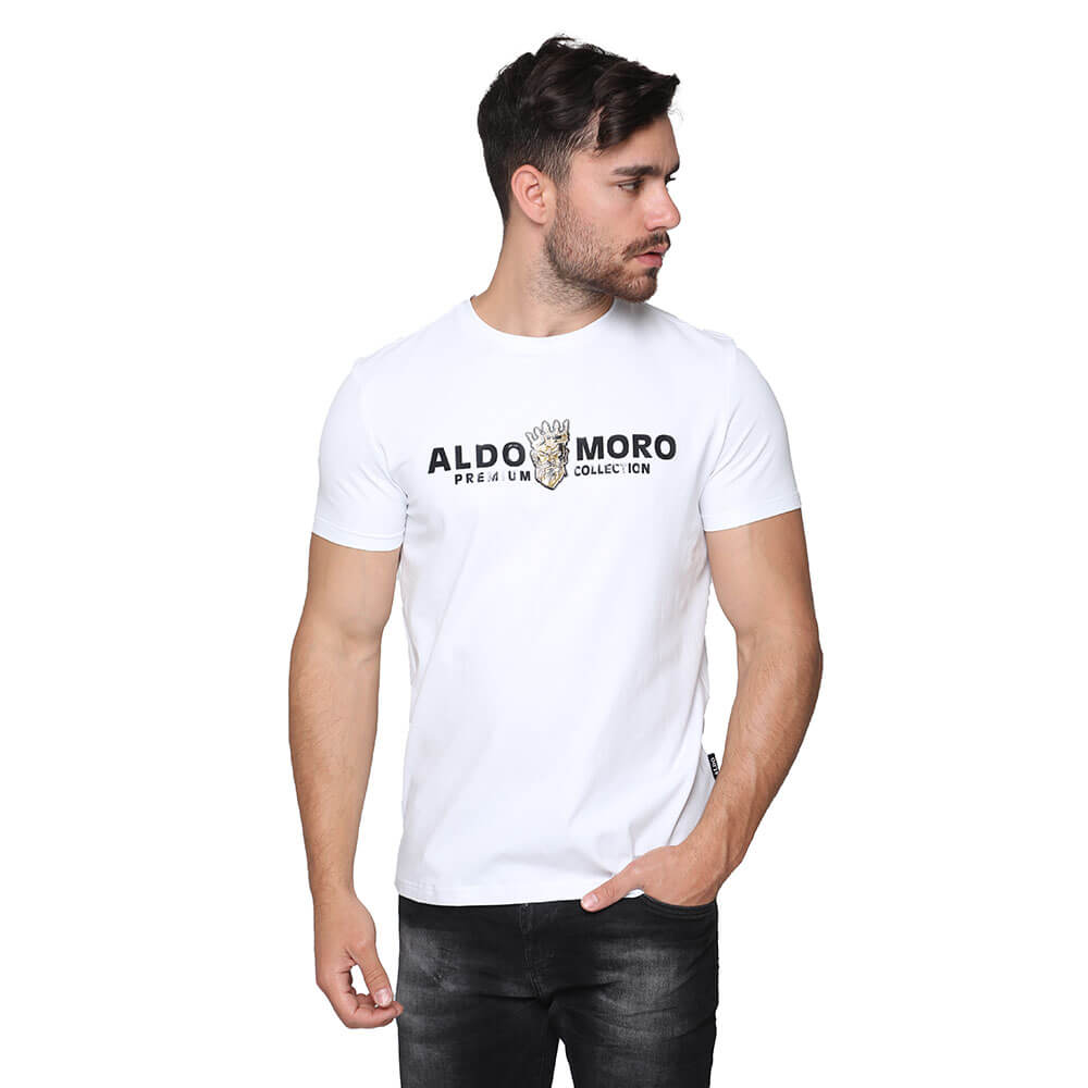 חולצת טישרט אלדו מורו כיתוב לוגו King גברים