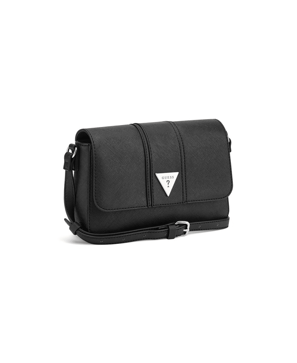 תיק Guess Fiona Flap Crossbody נשים - gus-SF171620-BLA-One-Size