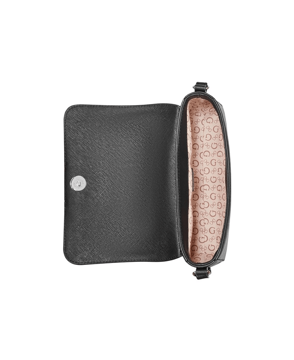תיק Guess Fiona Flap Crossbody נשים - gus-SF171620-BLA-One-Size