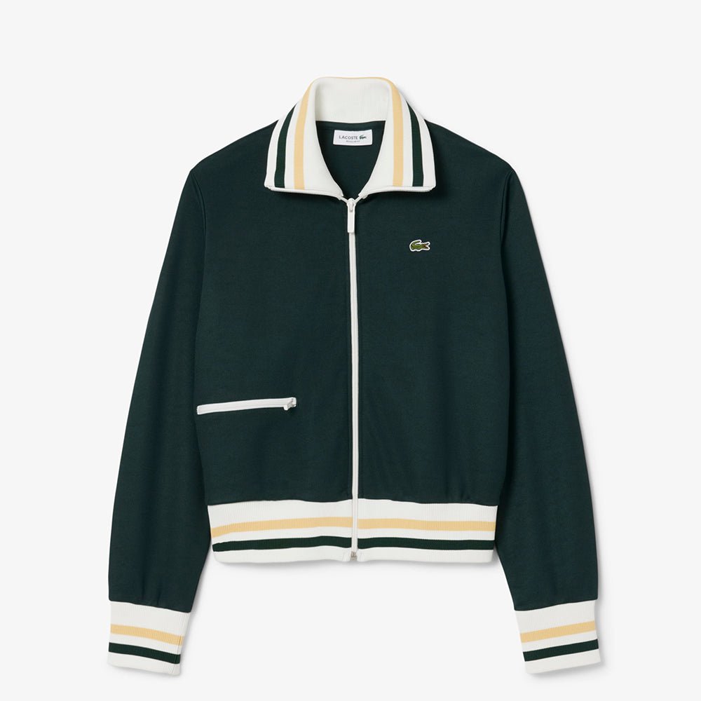 סווטשירט לקוסט Zip-Up Stripe Accent Sweatshirt נשים - lct-SF5252-YZP-34-XS