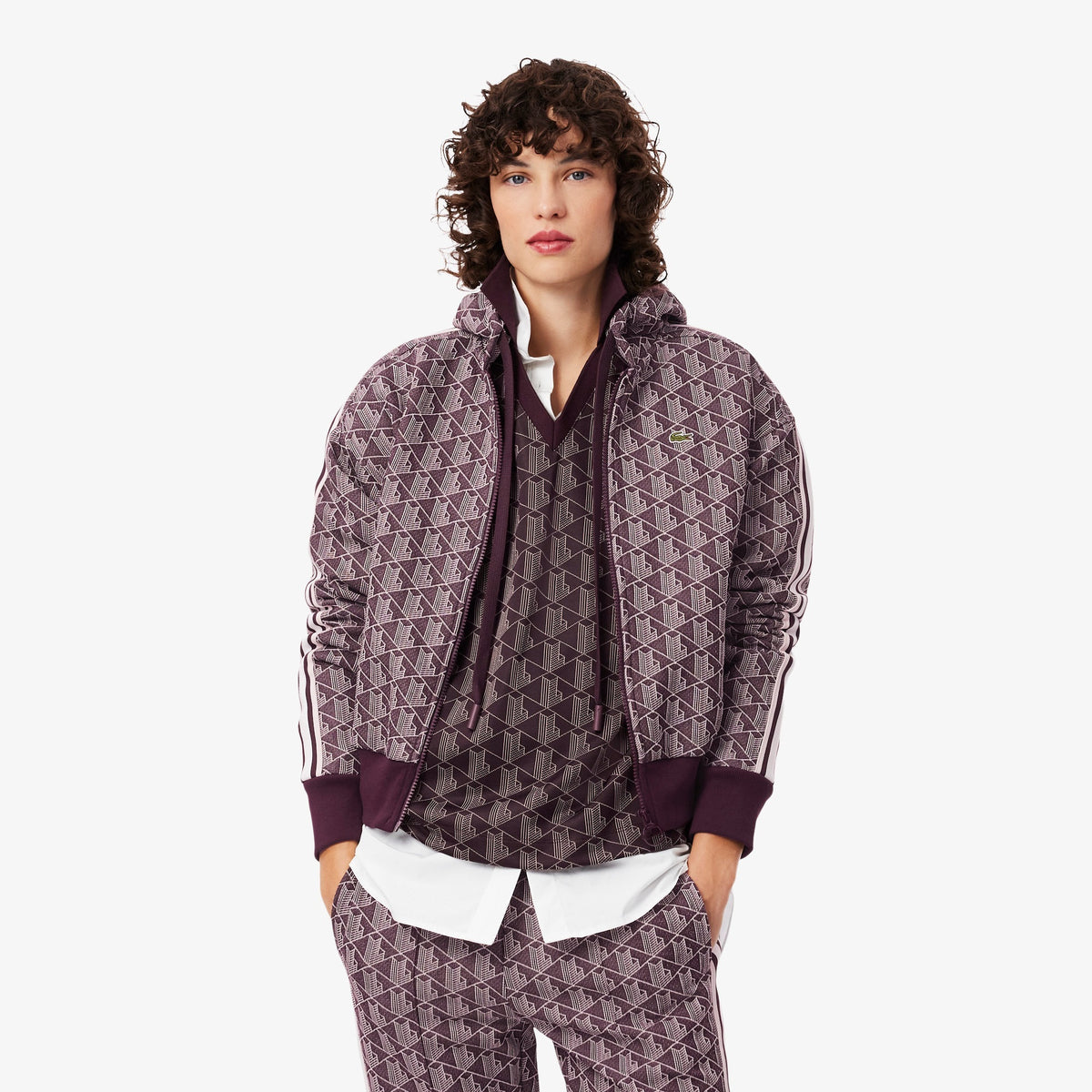 ג'קט לקוסט Jacquard Monogram נשים - lct-SF7606-WE2-34