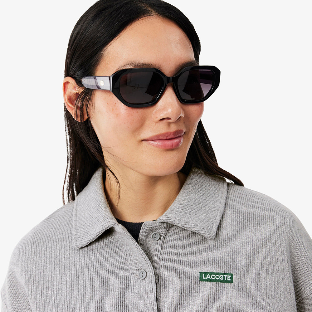 סווטשירט לקוסט Oversized Ribbed Polo Collar נשים