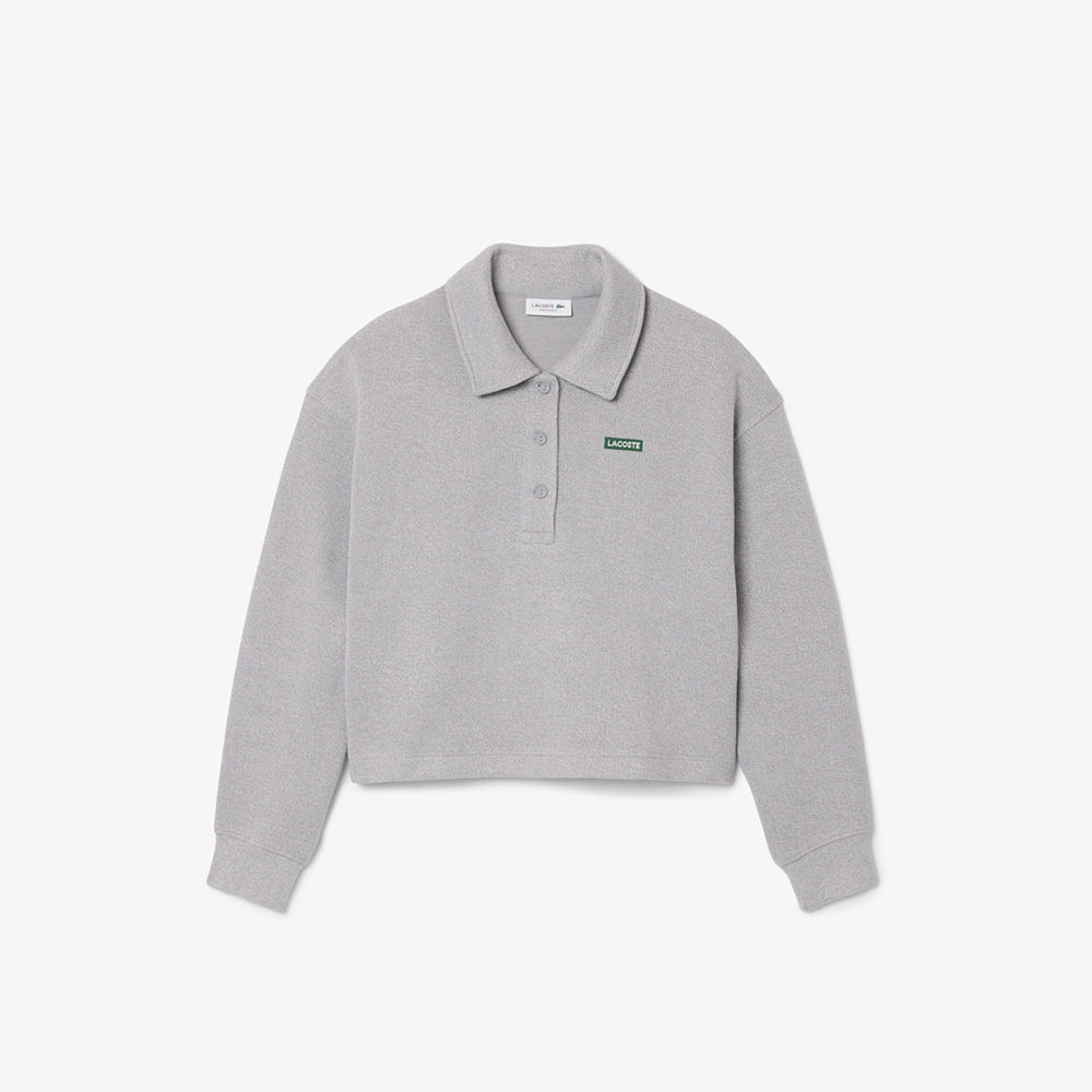 סווטשירט לקוסט Oversized Ribbed Polo Collar נשים
