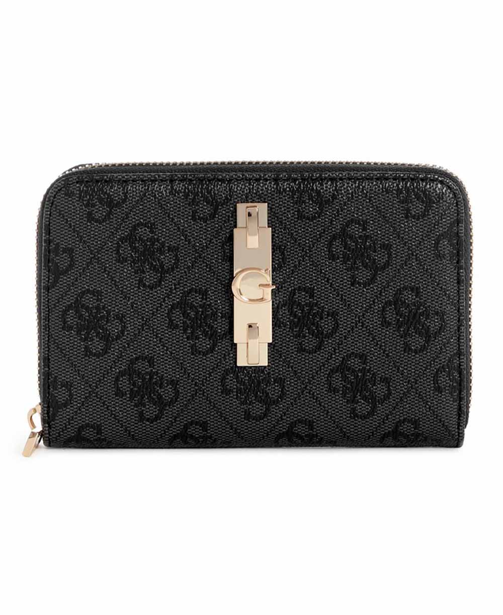 ארנק Guess Yvonne Logo Slg Med Zip Around נשים