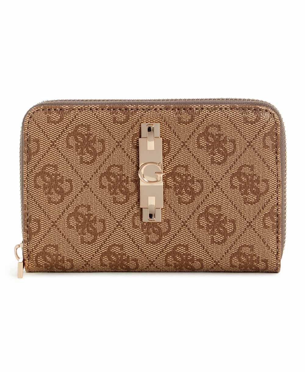 ארנק Guess Yvonne Logo Slg Med Zip Around נשים - gus-SG2378140-LTL-One-Size