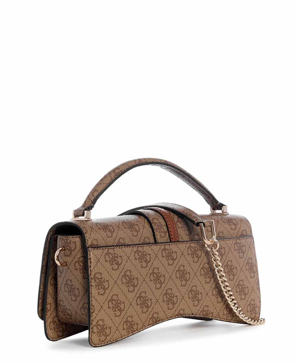 תיק Guess Yvonne Logo Mini Top Handl Flp נשים