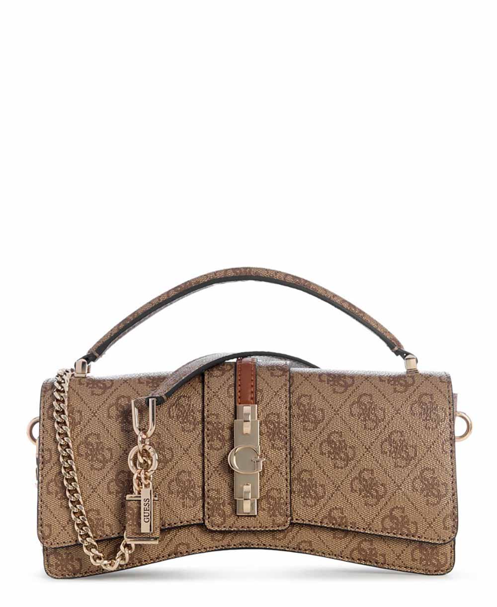 תיק Guess Yvonne Logo Mini Top Handl Flp נשים