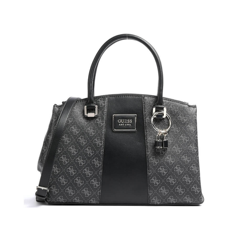 תיק נשיאה GUESS נשים Tyren Status Logo-Print Satchel