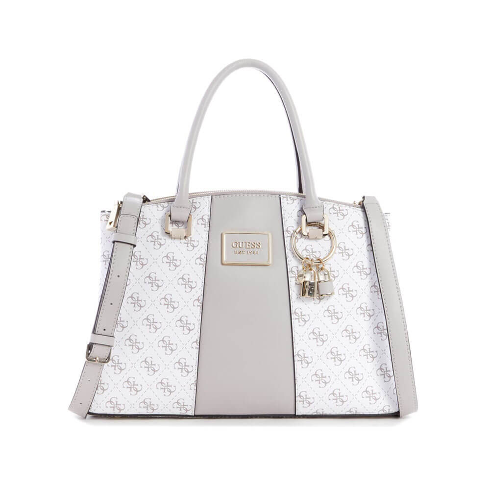 תיק נשיאה GUESS נשים Tyren Status Logo-Print Satchel