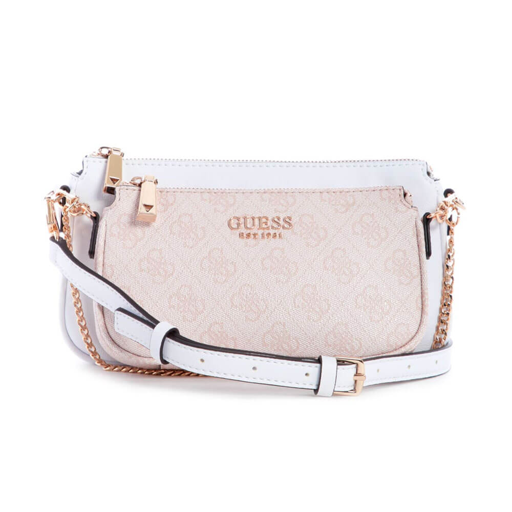תיק צד GUESS נשים Mika Double Pouch Crossbody