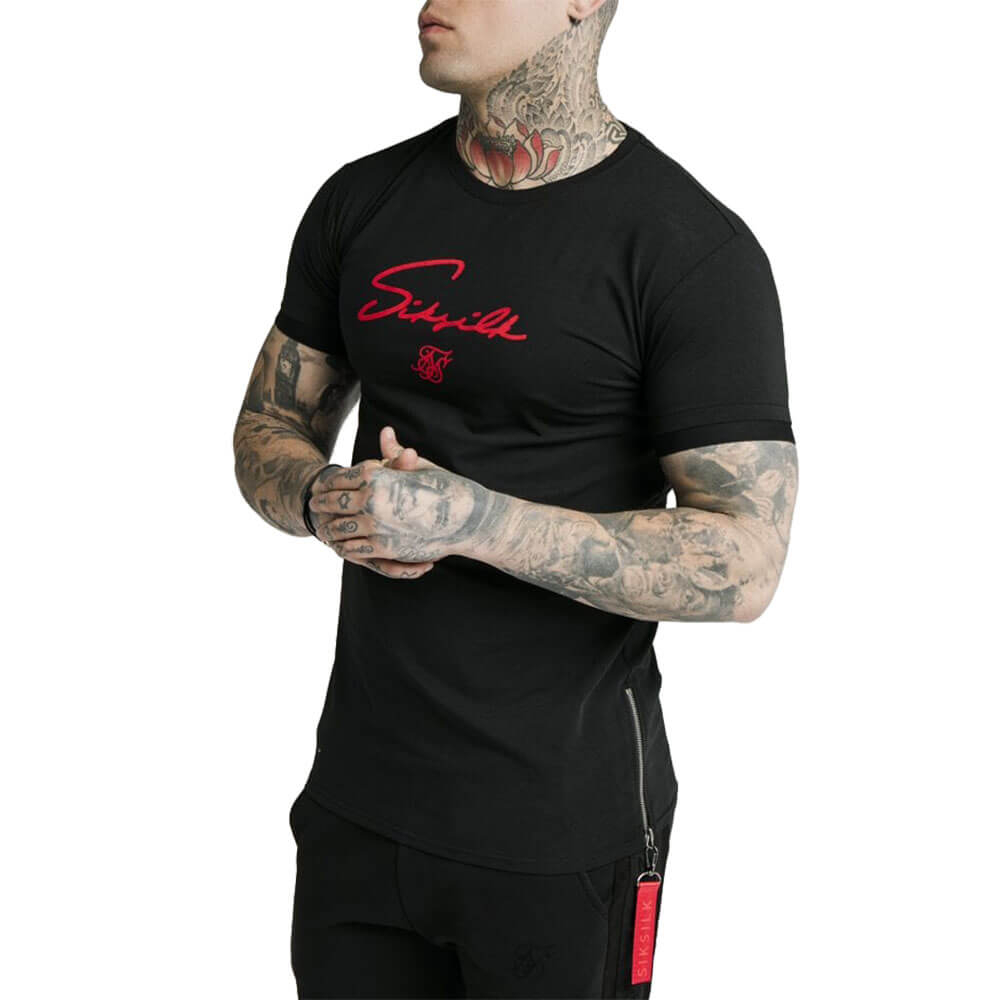 חולצת טישרט סיקסילק קצרה Signature Flock Tee גברים