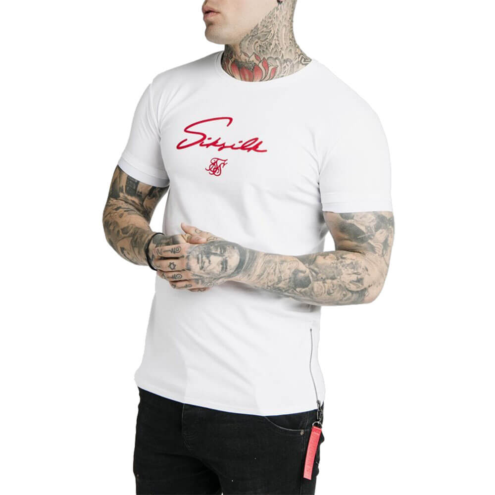 חולצת טישרט סיקסילק קצרה Signature Flock Tee גברים