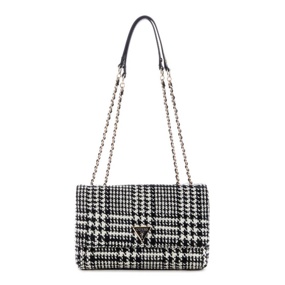תיק צד Guess נשים Cessily Tweed Convertible Crossbody