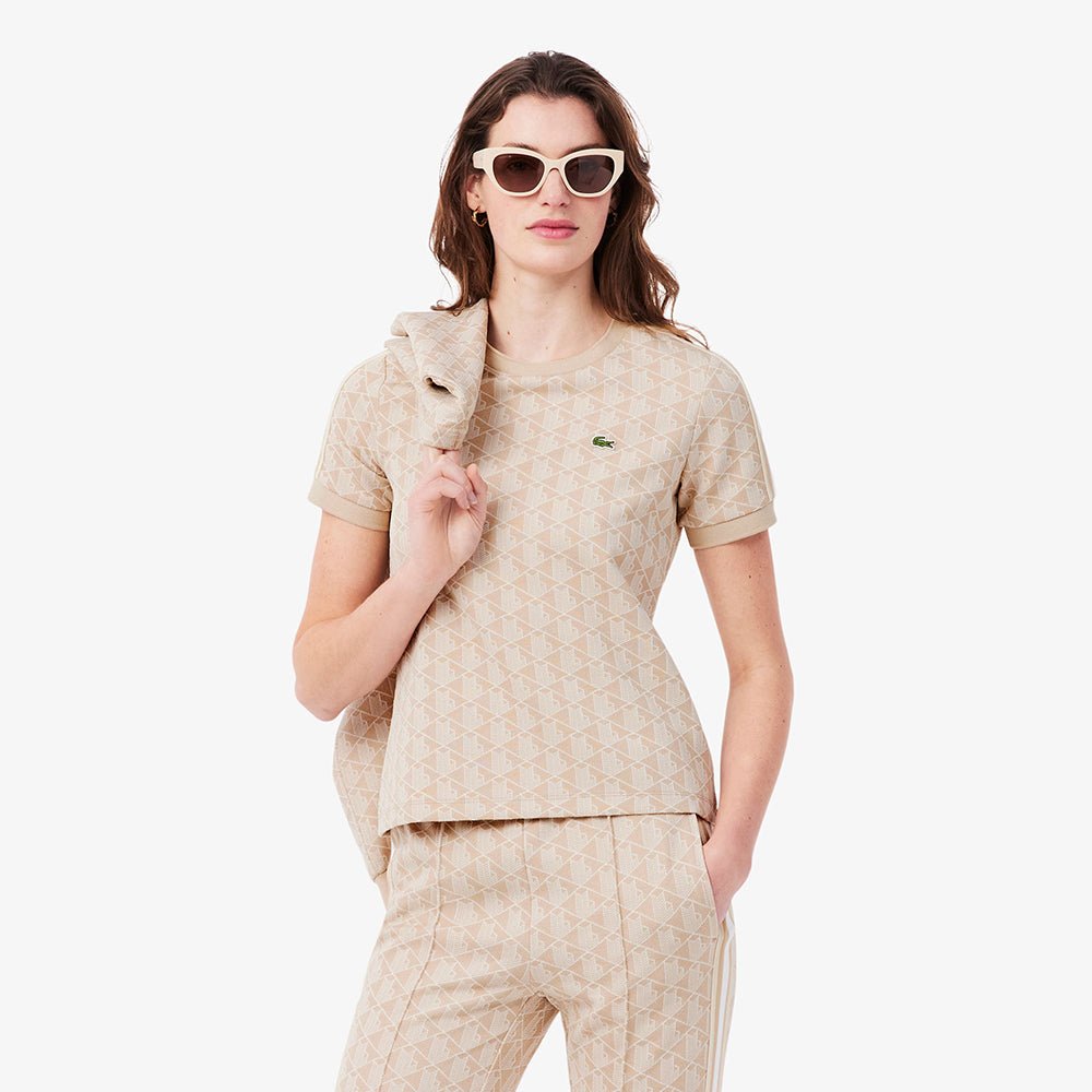 חולצת טישירט קצרה לקוסט Monogram נשים