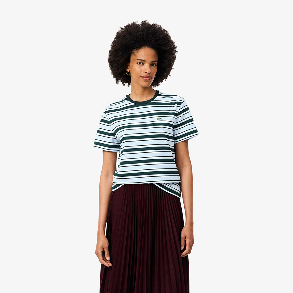 חולצת טישירט קצרה לקוסט Striped Jersey נשים