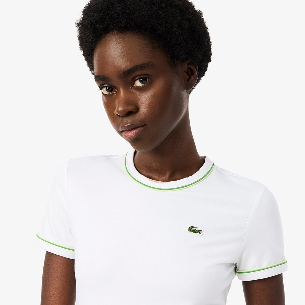 חולצת טישירט קצרה לקוסט Contrast Trim Jersey נשים