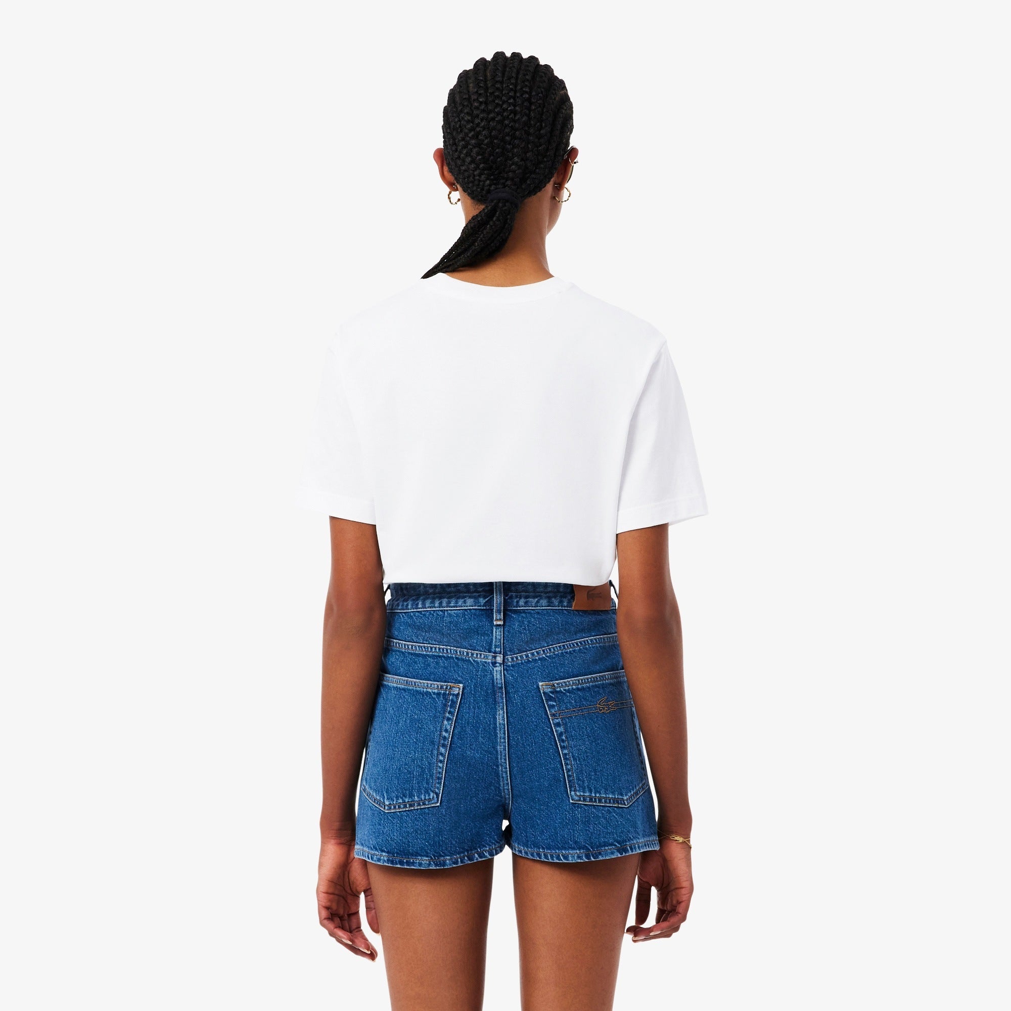 חולצת טישירט קצרה לקוסט Relaxed Fit Soft Cotton נשים