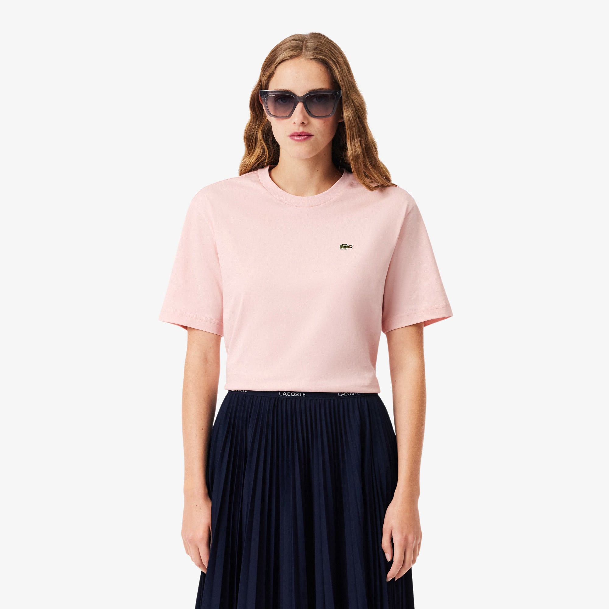 חולצת טישירט קצרה לקוסט Relaxed Fit Soft Cotton נשים