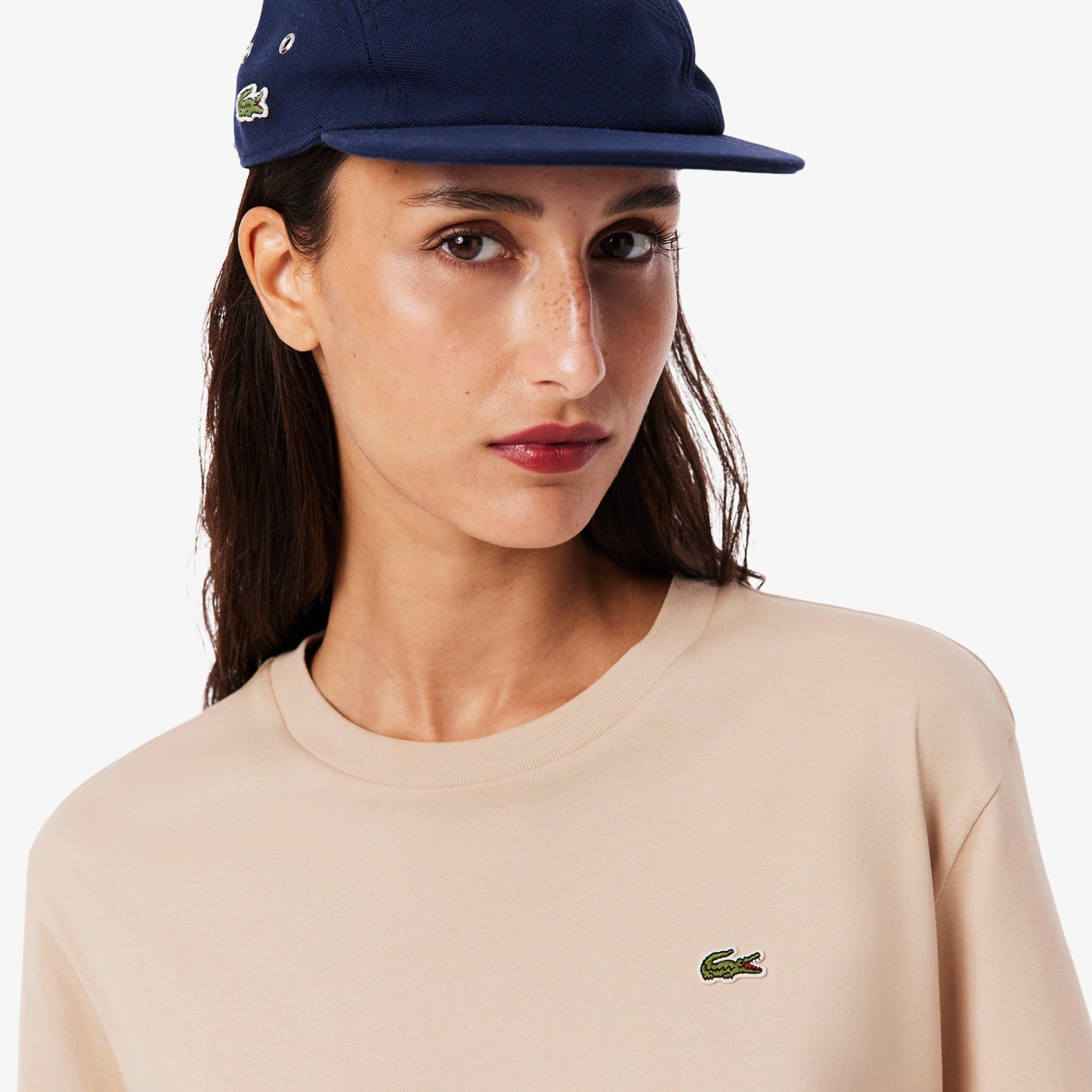 חולצת טישירט קצרה לקוסט Relaxed Fit Soft Cotton נשים