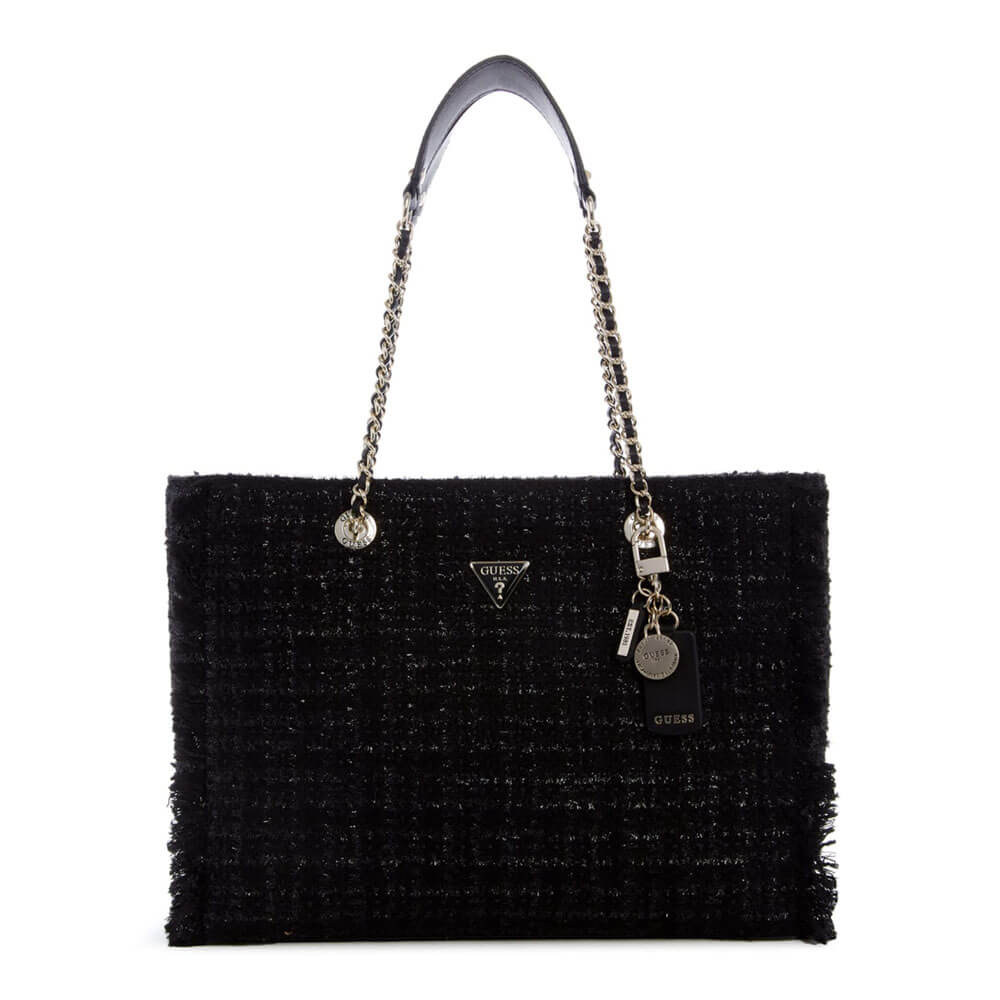 תיק נשיאה Guess נשים Cessily Tweed Tote