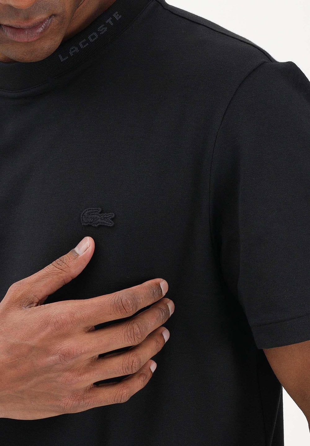 חולצת טישירט קצרה לקוסט Jacquard Branding גברים