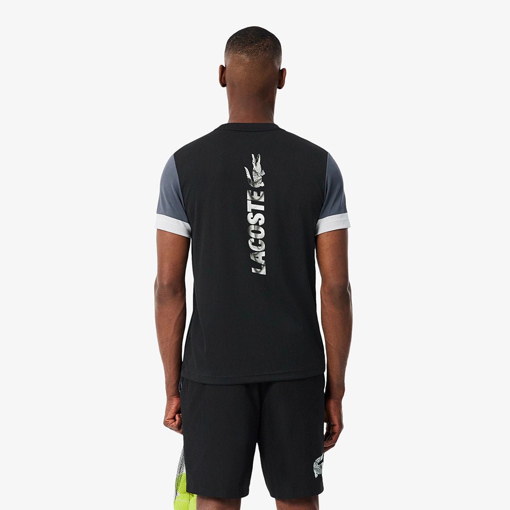 חולצת טישירט קצרה לקוסט Sport Printed Colour-Block גברים